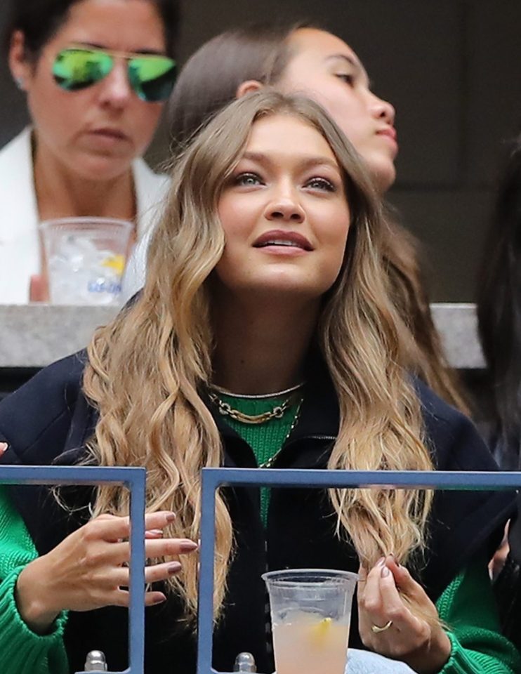  Model Gigi Hadid was also spotted cheering pal Serena on