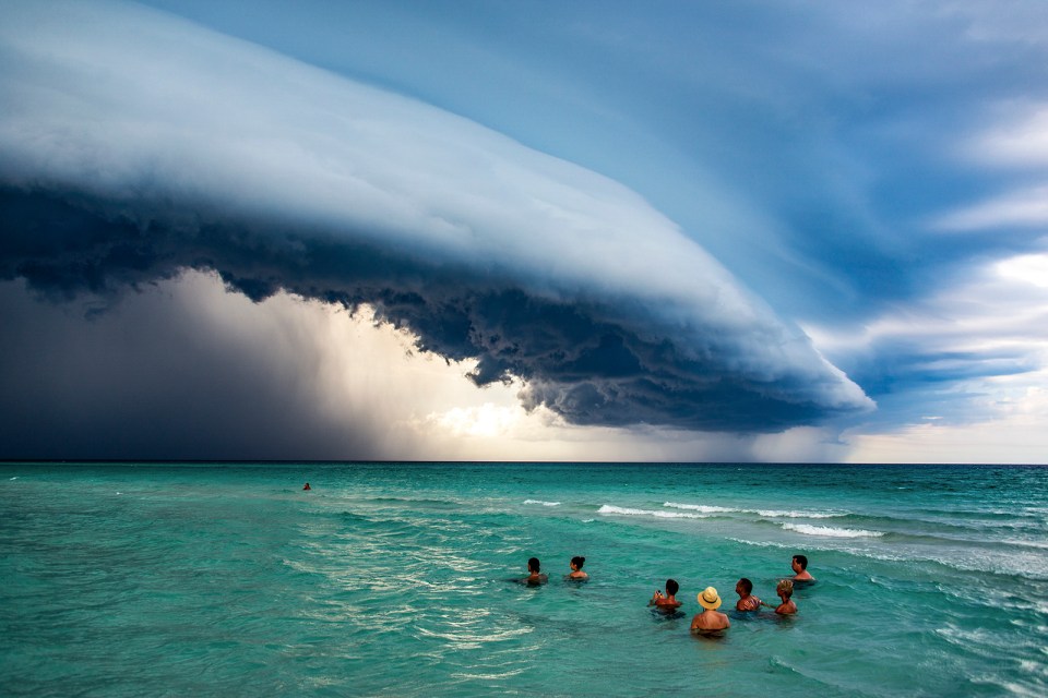  Honourable mention in the people in nature category shows a storm over Varadero in Cuba