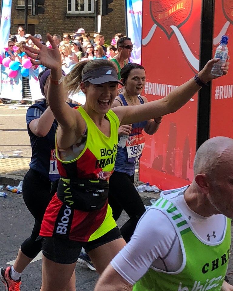 Ben Youngs wife Charlotte, pictured running the London Marathon, prefers to keep a low profile