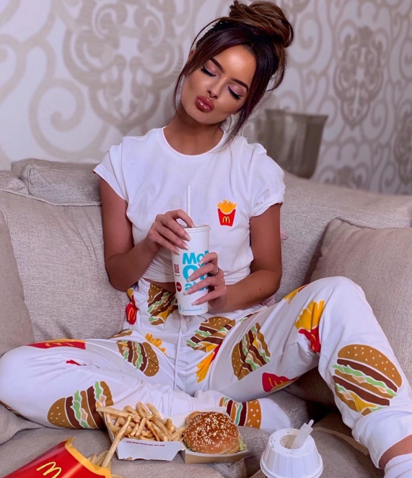  Love Island's Maura Higgins advertised the new McDonald's clothing on Instagram