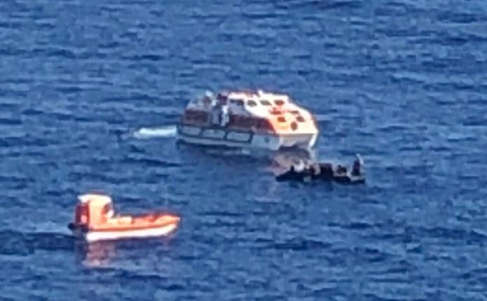  A boat was sent out from the Azura to rescue the migrants
