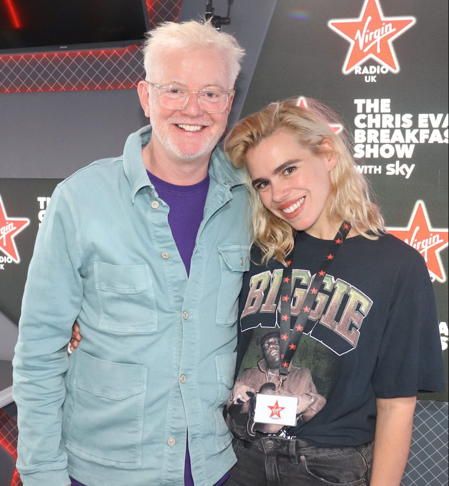  Exes Chris Evans and Billie Piper were reunited on Virgin Radio today