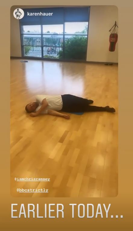  Chris was forced to lie down during rehearsals this week