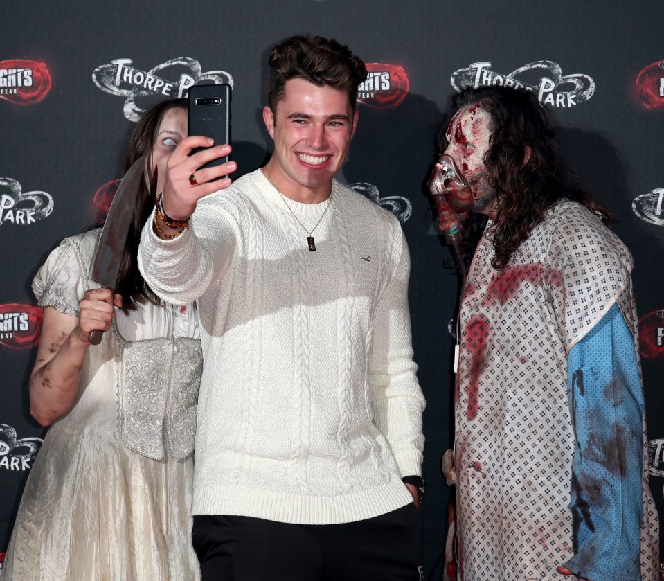  The Love Island star was a guest at Thorpe Park's Fright Nights launch