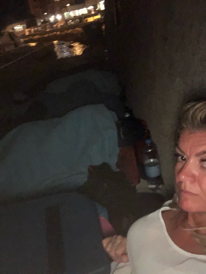 Other passengers were forced to sleep in freezing conditions outside