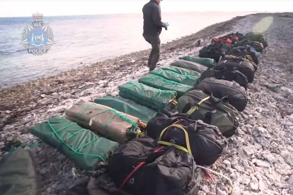 Cops said they found 40 bags of cocaine ecstacy and meth