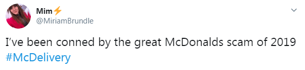  One person described the McDonald's giveaway as a "con"