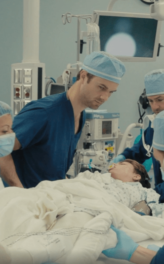  Ruby's video continues as doctors work beneath the skin to alleviate a herniation