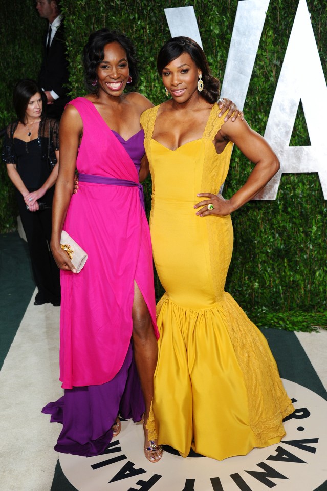  Tennis stars Venus (left) and Serena Williams