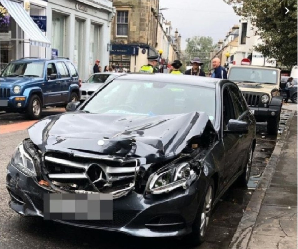  Bill Murray has been having an eventful time in Scotland as a car he was in got into a smash