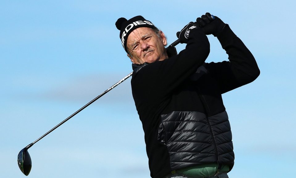  Hollywood legend Bill Murray is in St Andrews, Fife, for the Alfred Dunhill Links Championship golf