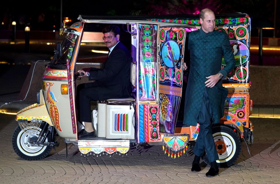 William was wearing traditional dress 