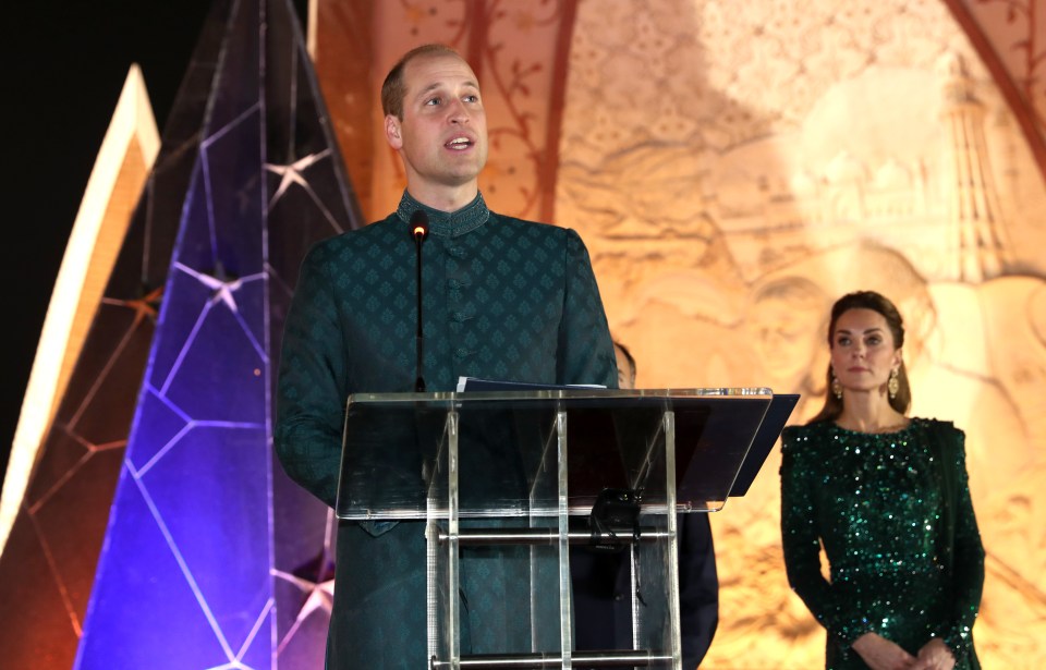William makes his speech about Britain's relationship with fellow Commonwealth member, Pakistan