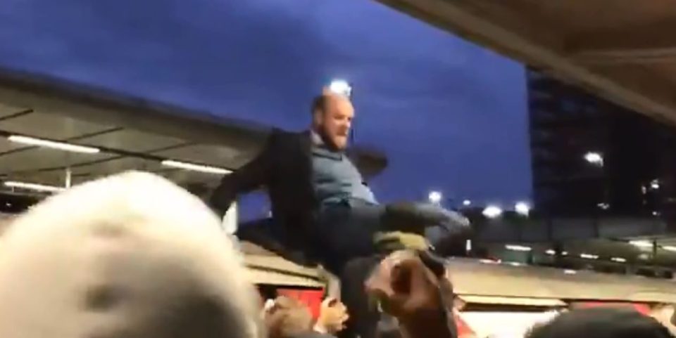  The protester seen been dragged from the roof of a tube train on Thursday by furious commuters has been named as James Mee