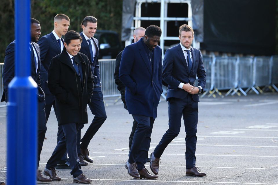  Jamie Vardy was amongst the Leicester players in attendance on Sunday