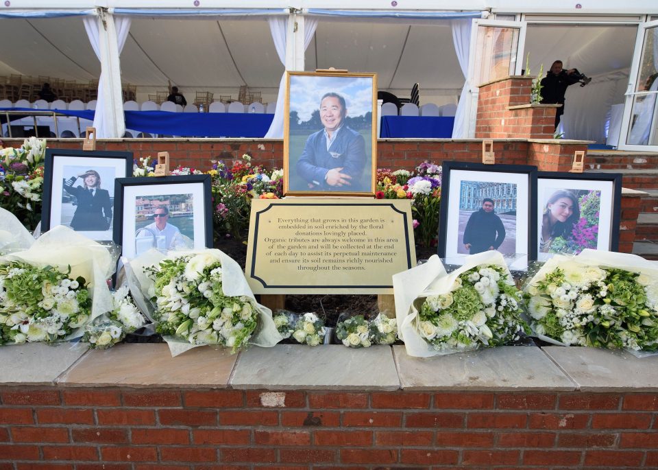  Flowers were left for the five who lost their lives in last year's helicopter crash