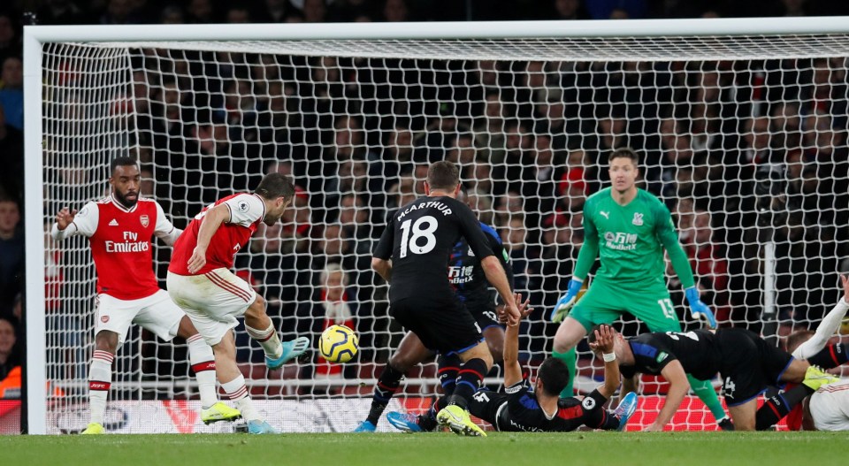  Sokratis thought he had smashed home the winner