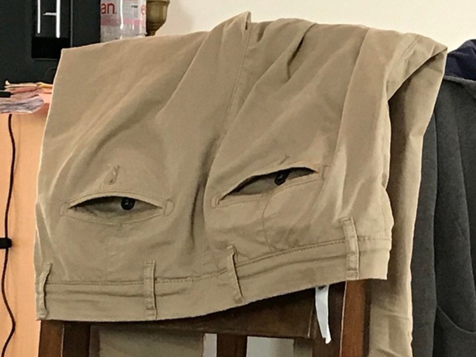 These trousers have developed spooky eyes