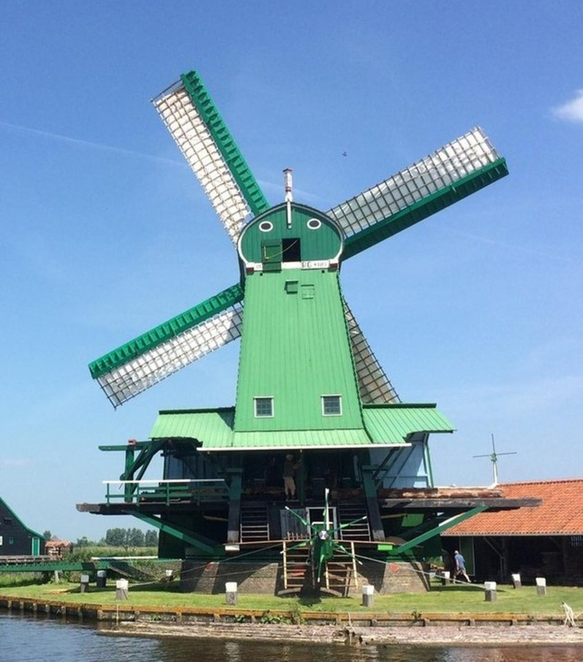 An old windmill appears to be screaming in terror