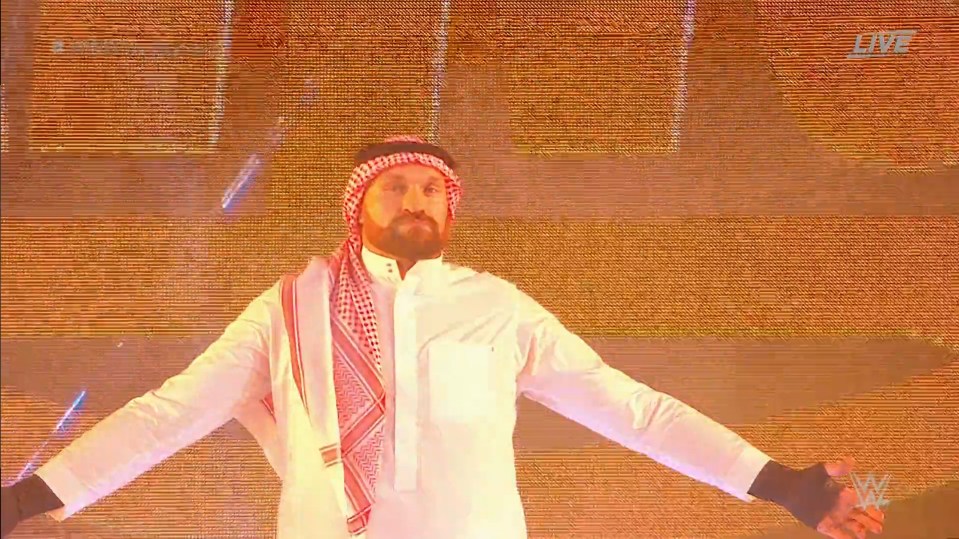  The Gypsy King made sure his first-ever wrestling entrance was one to remember by wearing traditional Saudi attire