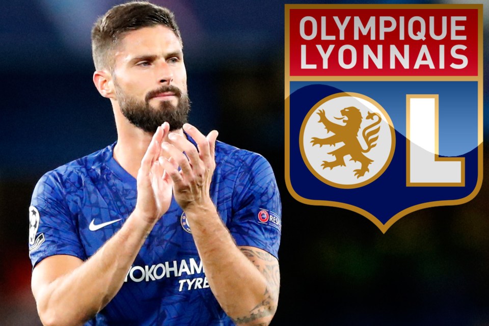  Olivier Giroud could leave Chelsea for Lyon in the January transfer window