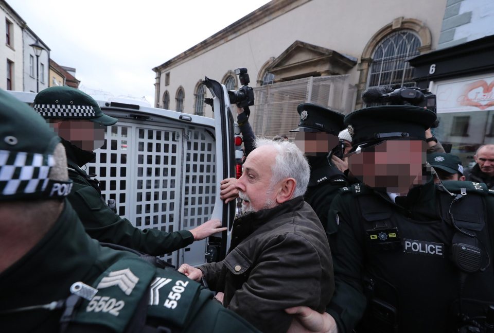  Downey was transferred from the court to a waiting police van as crowds shouted support for him