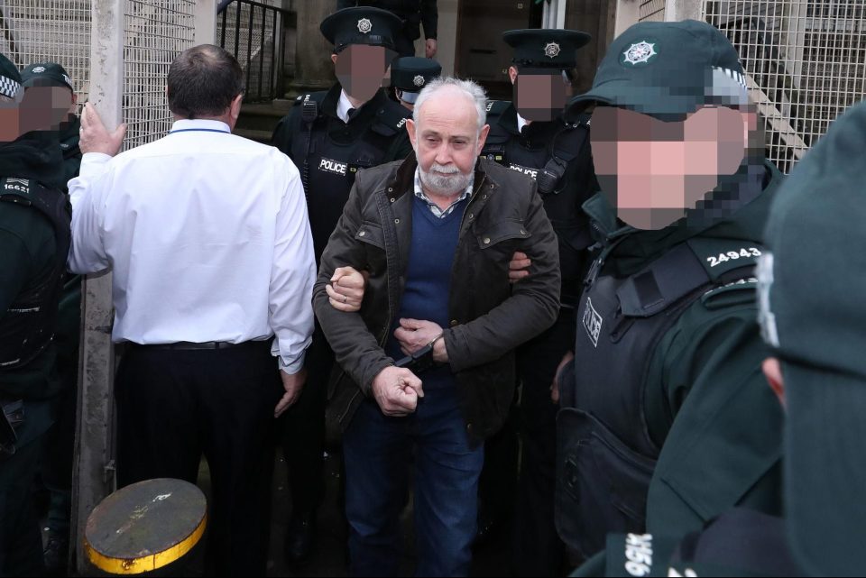  The 67-year-old appeared in court dressed in a white shirt and blue jumper