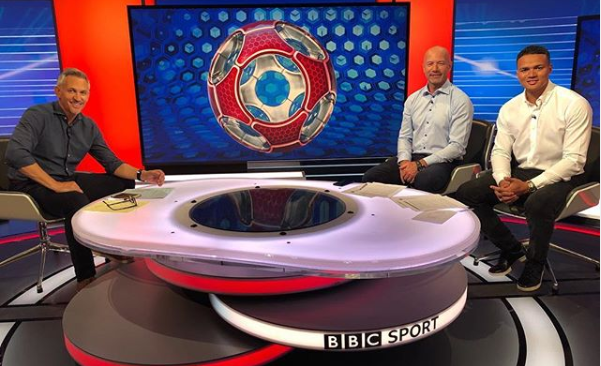  Gary Lineker often appears alongside Jermaine Jenas on Match of the Day