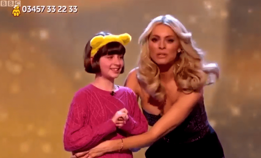  Tess introduced the youngster, who has done a drama programme funded by the charity