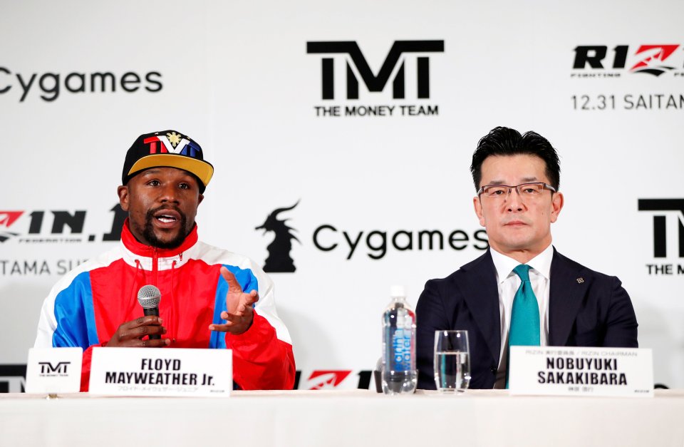 RIZIN chief Nobuyuki Sakakibara told SunSport they would welcome Mayweather back