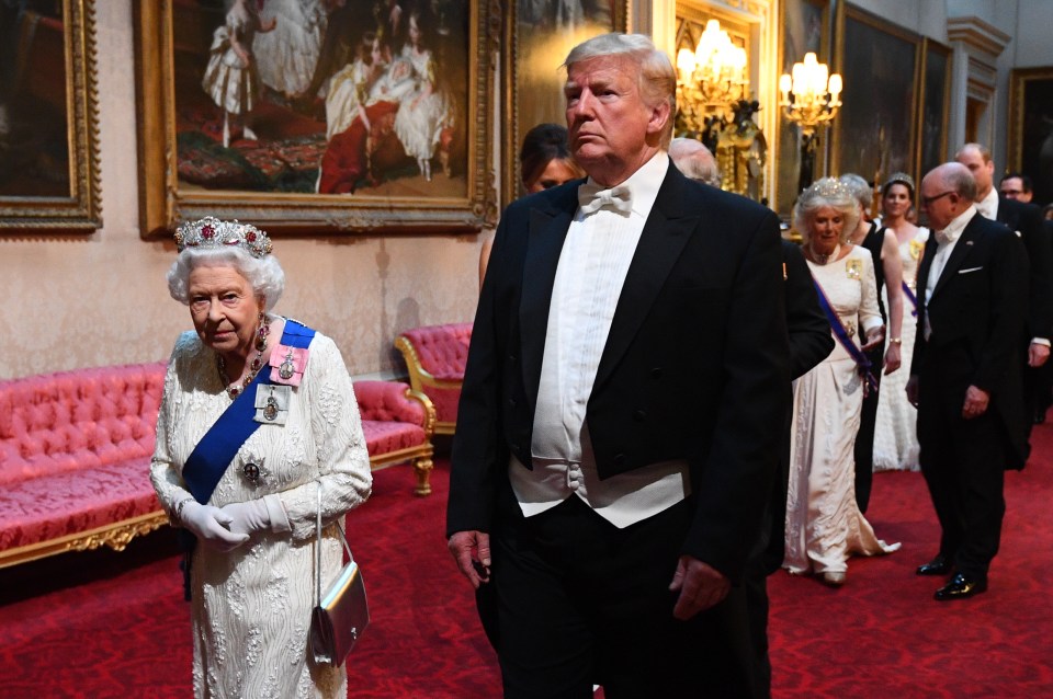 The Queen with Donald Trump during June's state visit 