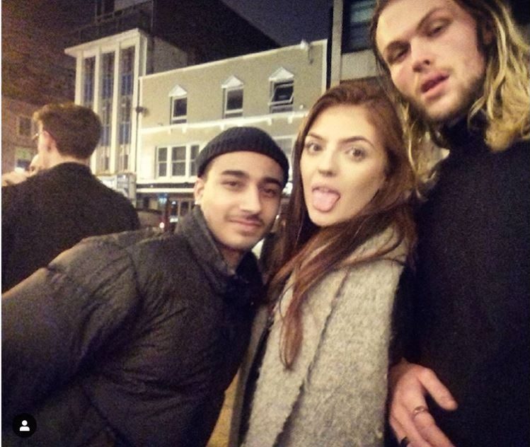  Karim with girlfriend Poppy and a friend