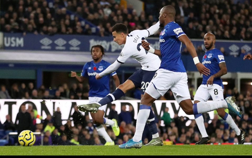 Delli Alli bursts through to drill the opener for Spurs on 63 minutes 