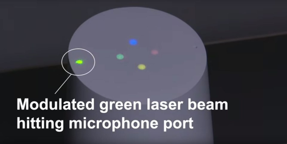  Hackers simply need to shine a modified laser beam at your speakers to hijack them