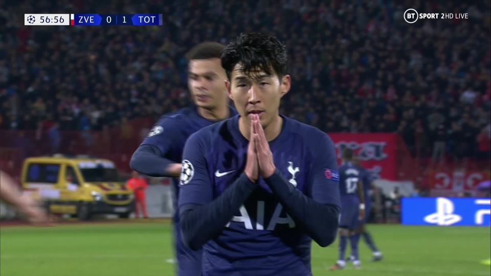  Tottenham star Son dedicated a goal to Andre Gomes