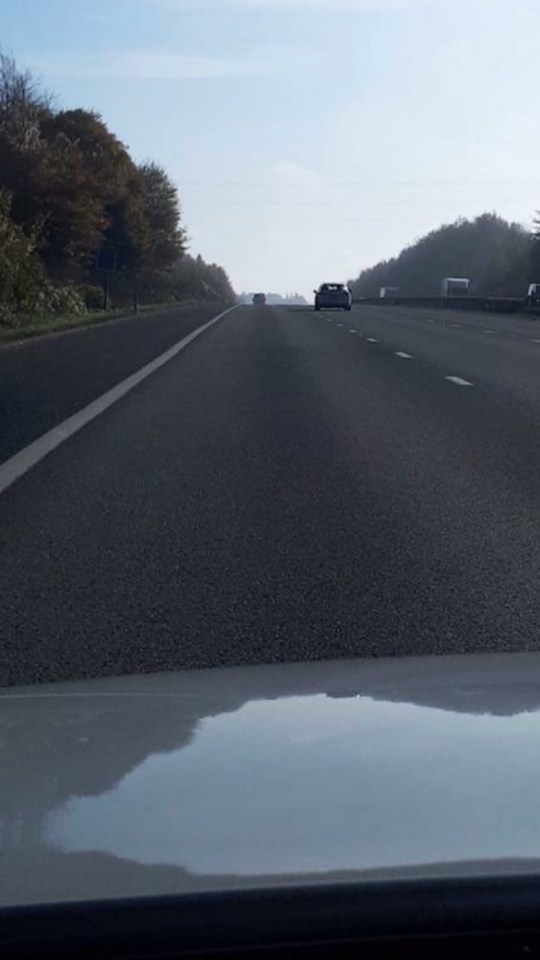  Kent Police pulled over a motorist who drove in the middle lane for three miles