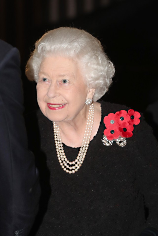  Her Majesty was seen looking chic as she arrived for the service