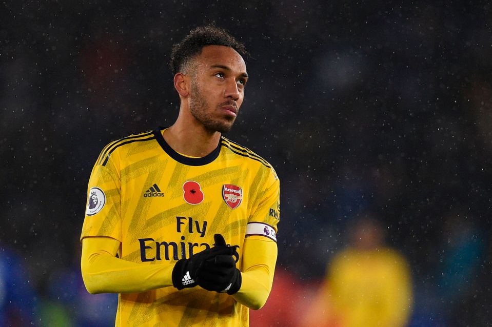  Aubameyang, 30, lost his first game as Gunners captain at Leicester