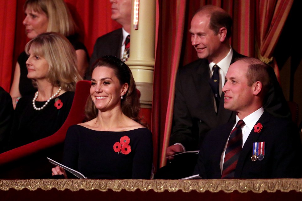  Kate and William sat in the front row of the Royal Box