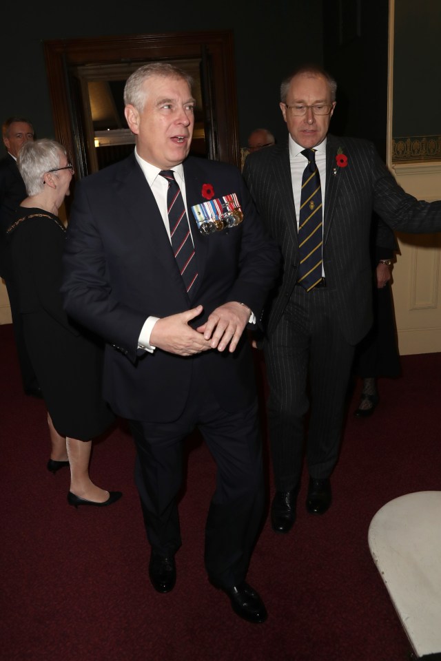  Prince Andrew joined his family for the service