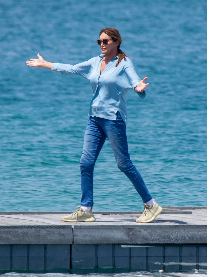  Caitlyn Jenner on the beach on the Gold Coast ahead of entering the jungle