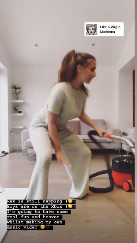  She was shimmying along to Madonna's Like A Virgin
