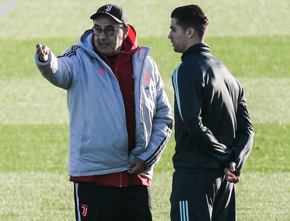  Maurizio Sarri has denied there is any tension between him and his star striker