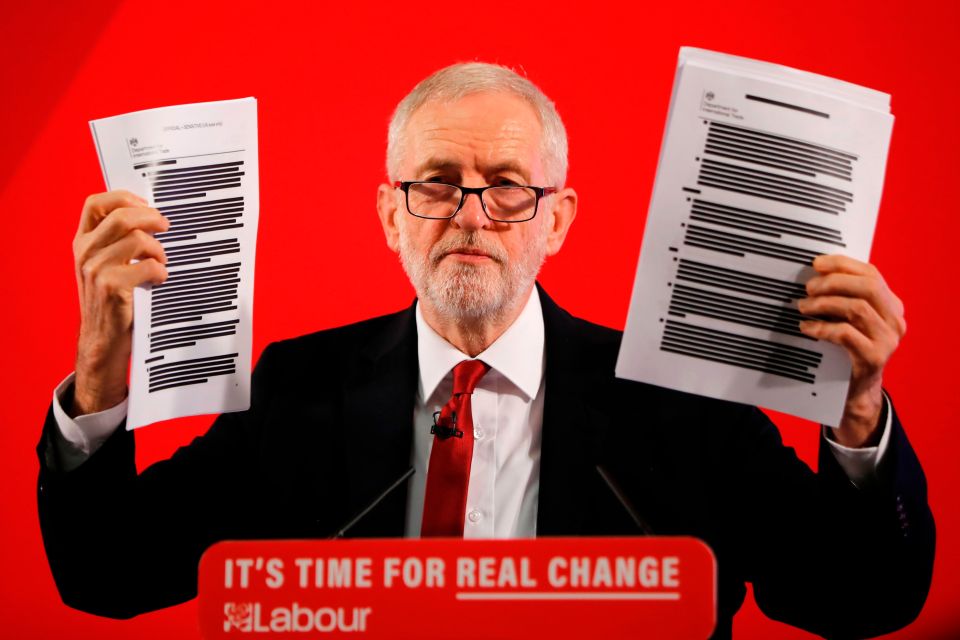 Jeremy Corbyn has claimed these documents reveal the NHS is up for sale - even though they barely mention it