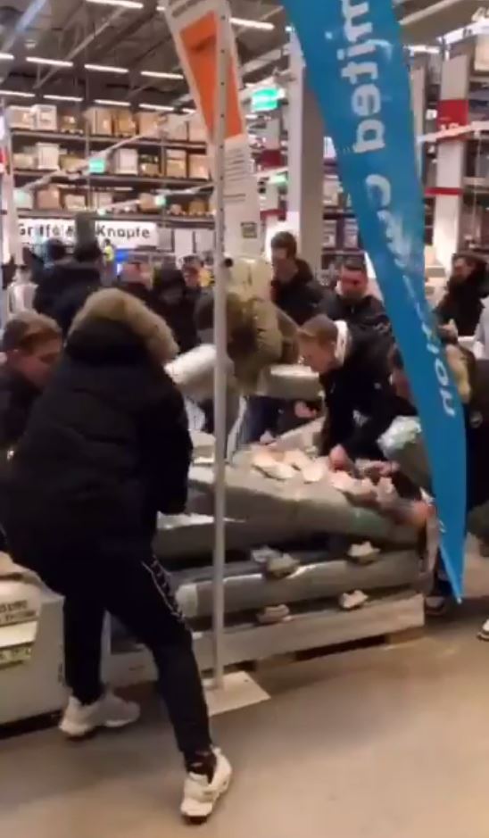  Tug-of-war: plenty of shoppers were fighting over the designer's collection