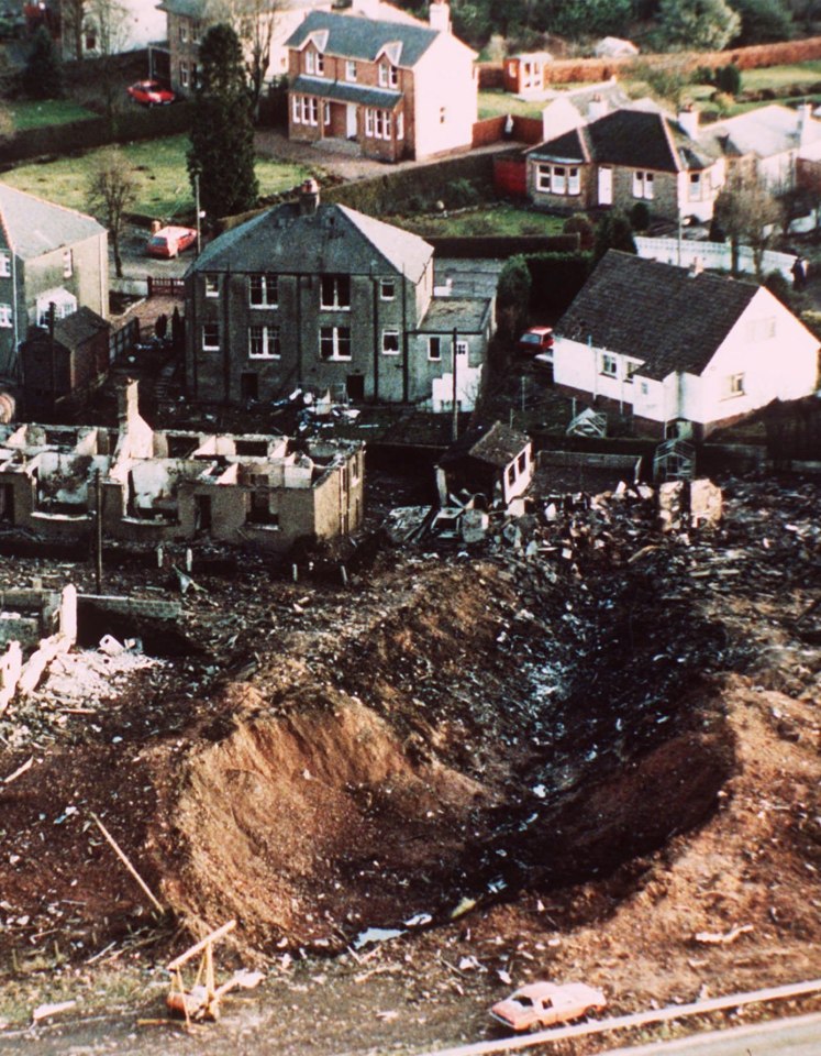  A file photo from 1988 shows wrecked houses in the village of Lockerbie, Scotland. Corbyn signed a letter defending the bombing suspects