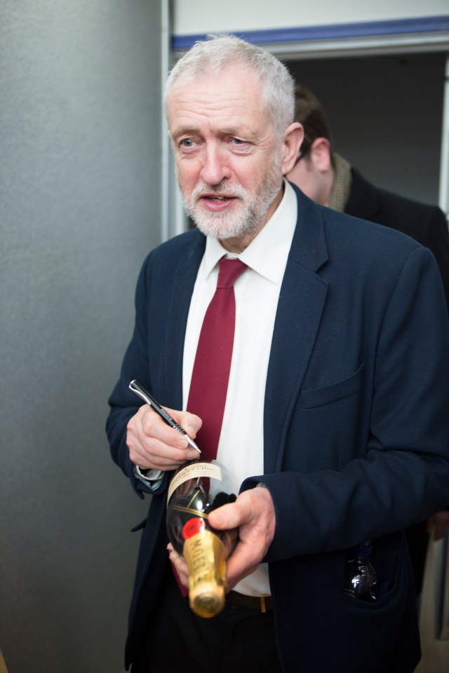  Jeremy Corbyn appears to show he's a champagne socialist