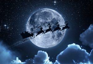  Santa uses his reindeer to help fly his sleigh across the world on Christmas eve