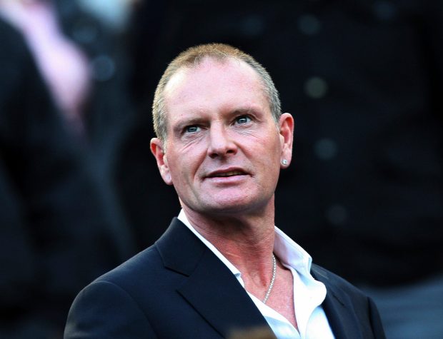 Paul Gascoigne was allegedly stopped by security after taking a bottle of red wine
