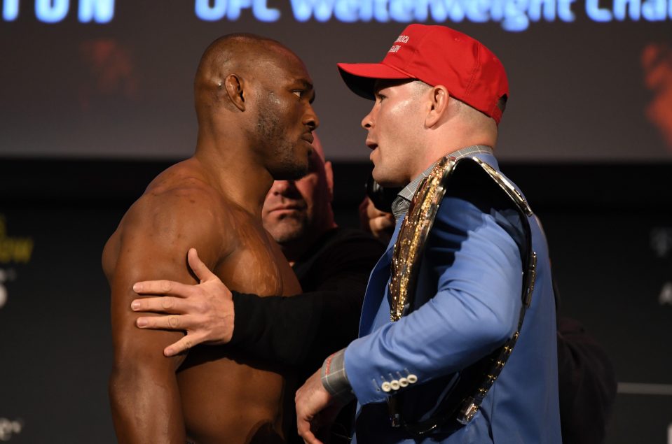  Kamaru Usman defends his UFC welterweight title against Covington in a grudge match